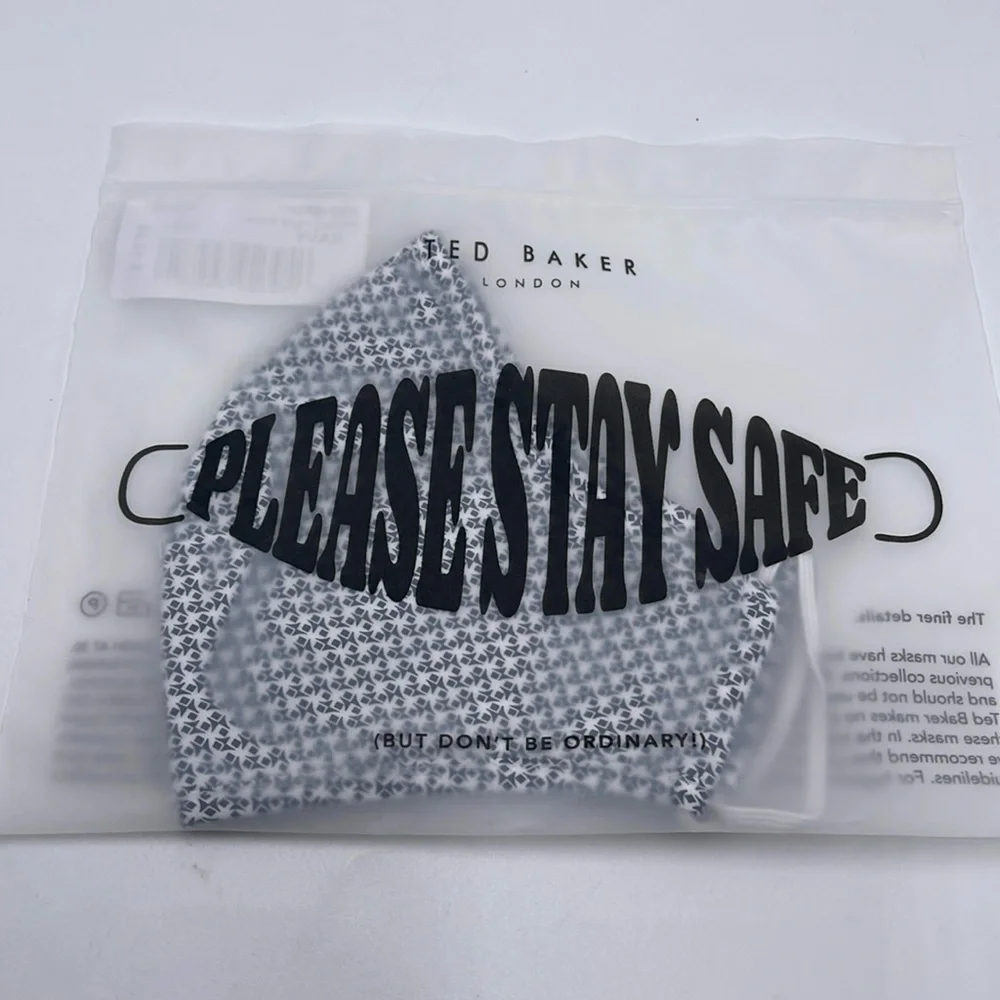 TED BAKER LONDON Reversible Reusable FACE MASK NWT OS
